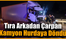 Karabük’te tıra arkadan çarpan kamyonun sürücüsü yaralandı