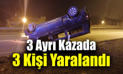 Karabük’te üç ayrı trafik kazasında 3 kişi yaralandı