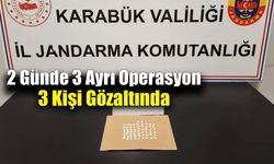 Karabük’te jandarmadan uyuşturucu operasyonu: 3 gözaltı