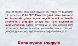 Bartın'da kamu çalışanlarına kar tatili