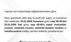 Bartın’da motosiklet ve scooterlara kar engeli