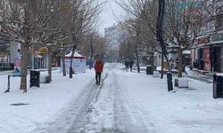 Kar yağışı Bolu’yu beyaz örtüyle kapladı