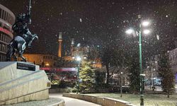 Bolu'da gece saatlerinde kar yağışı başladı