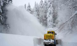Kastamonu’da kar yağışı köy yollarını kapattı