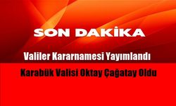 Karabük Valisi Değiişti. Yeni Vali Oktay Çağatay
