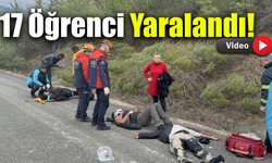 Karabük’te üniversite öğrencilerini taşıyan minibüs devrildi