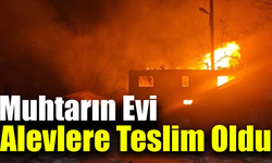 Eflani’de muhtara ait iki katlı ev tamamen yandı