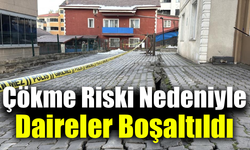 Karabük’te apartman önündeki çatlaklar korkuttu