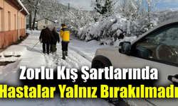 Karabük’te kar engeli sağlık hizmetlerini durduramadı