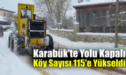 Karabük’te kar mesaisi aralıksız devam ediyor