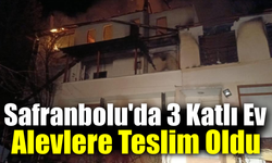 Safranbolu’da 3 katlı ev yangında zarar gördü