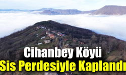 Yenice’de yoğun sis dron kamerasına yansıdı