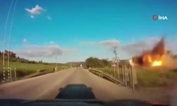 Hizbullah’ın İsrail’deki hedefe saldırı anı kamerada