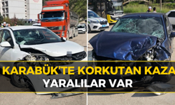 Karabük'te İki Otomobil Kafa Kafaya Girdi