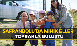Safranbolu’da Minikler Hem Fidan Dikti Hem de Hasat Yaptı