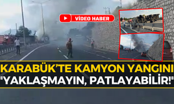 Karabük'te Korku Dolu Anlar: Kamyon Yan Yattı, Yangın Çıktı!
