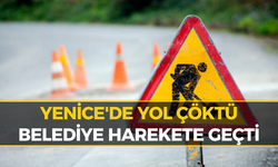 Yenice'de Korkutan Anlar! Hastane Yolunda Toprak Kaydı