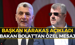 Bakan Bolat’tan Yenice’ye Sürpriz Arama! Bakın Ne Söyledi