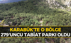 Karabük'te O Alan Tabiat Parkı İlan Edildi