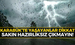 Karabüklüler Dikkat! Meteoroloji O Saat Aralığı İçin Uyardı