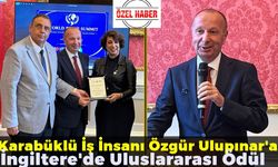 Özgür Ulupınar'a Uluslararası Ödül