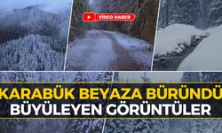 Karabük’te Beklenen An Geldi: Yüksek Kesimler Beyaza Büründü!
