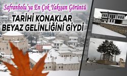 Safranbolu'da Seyrine Doyumsuz Kar Manzarası