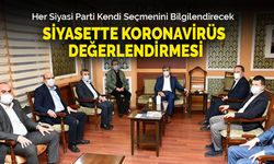 Vali Gürel Siyasi Parti Liderleriyle Koronavirüs Değerlendirmesi Yaptı