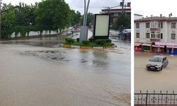 Safranbolu'da Sağanak Yağış Etkili Oldu