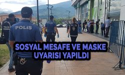 Karabük’te vatandaş  sosyal mesafe ve maske uyarısı yapıldı