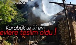 Karabük’te iki ev alevlere teslim oldu