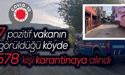 7 pozitif vakanın görüldüğü köyde 578 kişi karantinaya alındı