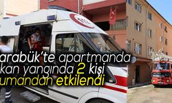 Karabük’te apartmanda çıkan yangında 2 kişi dumandan etkilendi