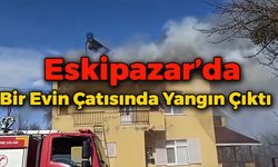 İki Katlı Evin Çatısında Yangın Çıktı