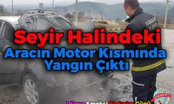 Seyir Halindeki Araç Alev Aldı