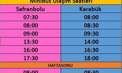 Tam Kapanma Sürecinde Safranbolu- Karabük Minibüs Ulaşım Saatleri