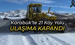 Karabük'te 21 Köy Yoluna Kar Nedeniyle Ulaşım Sağlanamıyor