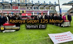 Karabük'te Kadroya Geçen 125 Memur Yemin Etti