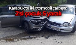Karabük'te iki otomobil çarpıştı: 2'si çocuk 5 yaralı