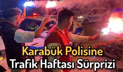 Karabük Polisine Trafik Haftası Sürprizi
