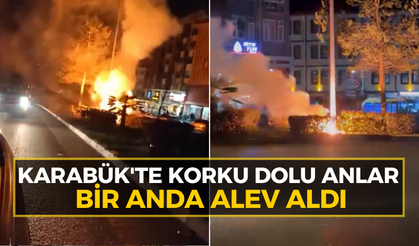 Safranbolu’da geceyi aydınlatan alevler!