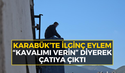 Karabük’te kaval gerilimi: 6 katlı binanın çatısına çıktı