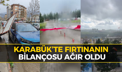 Fırtına Karabük’te Hasar Bıraktı