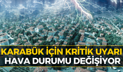 Karabük'te Gök Gürültülü Sağanak ve Fırtına Alarmı!