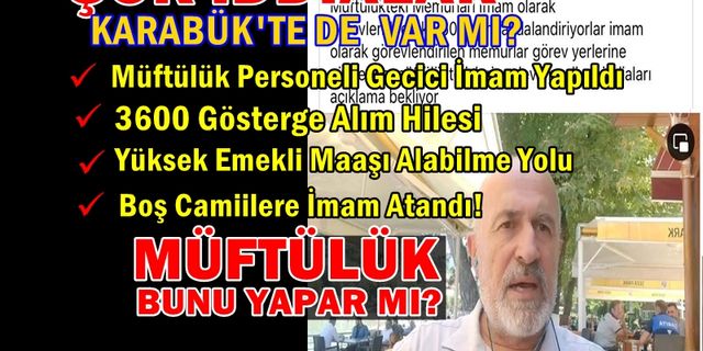 Müftülüklerde Memurların 3600 Gösterge Kurnazlığı