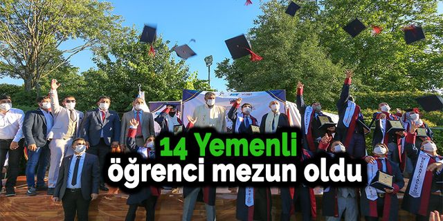 Karabük Üniversitesinde 14 Yemenli öğrenci mezun oldu