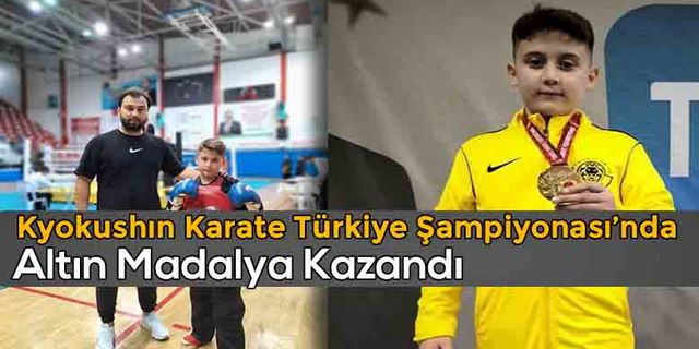 Kyokushın Karate Türkiye Şampiyonası'nda Altın Madalya Karabük'te