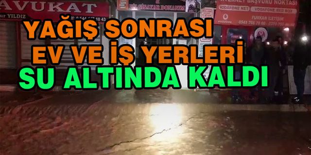 Yenice'de Yağış Sonrası Ev Ve İş Yerleri Su Altında Kaldı