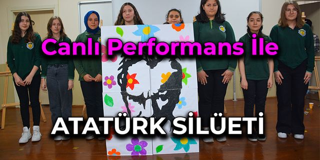 Canlı Sahne Performansı İle Atatürk Silüeti Çizdiler