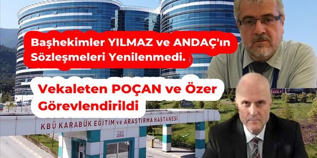 Hastanelerde Başhekim Değişikliği